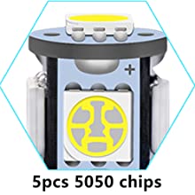 194 ऑटोमोटिव एलईडी लाइट बल्ब 6500K वेज T10 SMD 5050 चिप्स 5