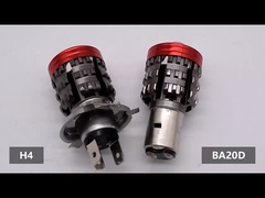 थोक सुपर ब्राइट मोटरसाइकिल हेडलाइट H4 BA20D एलईडी कम/उच्च रोशनी परी आंख शैतान आंख प्रकाश के लिए