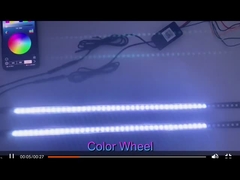 यूनिवर्सल एबीएस कार इंटीरियर एलईडी लाइट्स वाटरप्रूफ 56CM कार फ्लैश स्ट्रोब लाइट नाइट राइडर स्कैनर ली