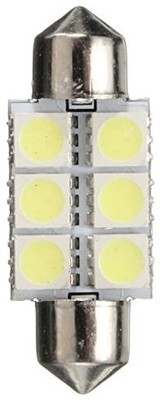 फेस्टून C5W 5050 6SMD LED कार इंटीरियर लाइट्स लैंप बल्ब डोम ब्लू व्हाइट DC 12V 31mm 36mm 39mm 41mm