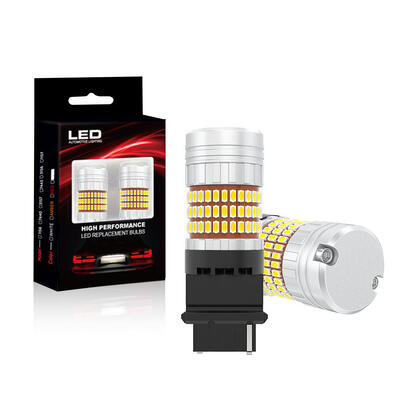 खरीदें CANBUS LED Bulbs Built-in Resistor 3156 3157 3156K P27W T25 With 3014 LED Chips 27W 1000LM White Amber for 12V Turn Signal Light online manufacture