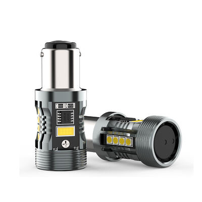 खरीदें सिग्नल ब्रेक लाइट्स के लिए शीर्ष बिक्री CB7 1157 W/Y स्विचबैक एलईडी बल्ब BAY15D BA15D डुअल कलर कैनबस 28W 2500LM online manufacture