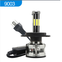 8 साइड्स H1 H3 H4 H7 9005 9006 ऑटोमोटिव एलईडी हेडलाइट 6000K 360 कैनबस