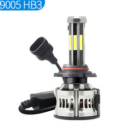 8 साइड्स H1 H3 H4 H7 9005 9006 ऑटोमोटिव एलईडी हेडलाइट 6000K 360 कैनबस