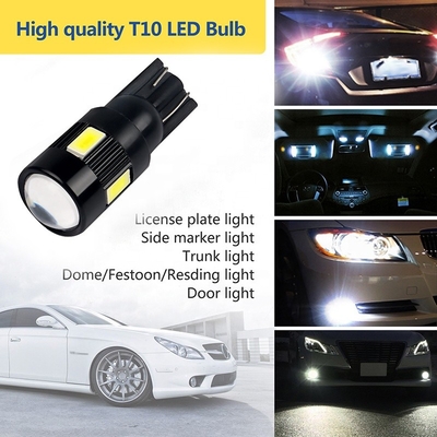 T10 5630 6 SMD नॉनपोलरिटी एलईडी कार साइड लाइट बल्ब संशोधित एलईडी बल्ब DC 12V