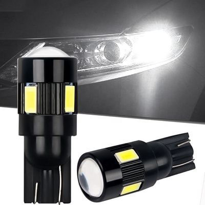 T10 5630 6 SMD नॉनपोलरिटी एलईडी कार साइड लाइट बल्ब संशोधित एलईडी बल्ब DC 12V