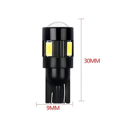 T10 5630 6 SMD नॉनपोलरिटी एलईडी कार साइड लाइट बल्ब संशोधित एलईडी बल्ब DC 12V