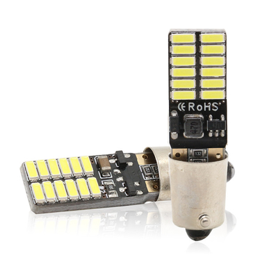 BA9S 4014 24SMD ऑटोमोटिव एलईडी लाइट बल्ब चौड़ाई एलईडी संकेतक लाइट 12V