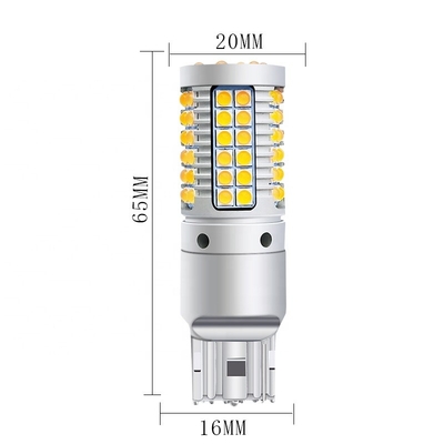 69smd Ba15s ऑटो एलईडी टर्न सिग्नल लाइट्स 23w कैनबस 7440 3030