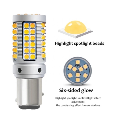 69smd Ba15s ऑटो एलईडी टर्न सिग्नल लाइट्स 23w कैनबस 7440 3030