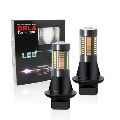 T20 CANUBS LED ब्रेक टर्न सिग्नल लाइट्स 7440 4014 66SMD एलईडी डे-टाइम रनिंग लाइट्स