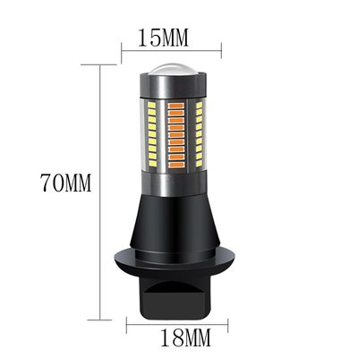 T20 CANUBS LED ब्रेक टर्न सिग्नल लाइट्स 7440 4014 66SMD एलईडी डे-टाइम रनिंग लाइट्स