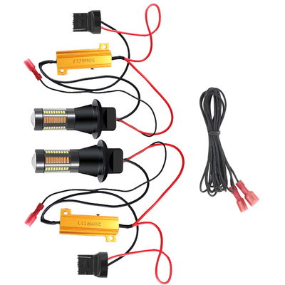 T20 CANUBS LED ब्रेक टर्न सिग्नल लाइट्स 7440 4014 66SMD एलईडी डे-टाइम रनिंग लाइट्स