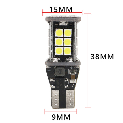 T15 3030 24SMD कैनबस एलईडी हेडलाइट 12V हाइलाइट रिवर्सिंग कार कॉर्नर लाइट