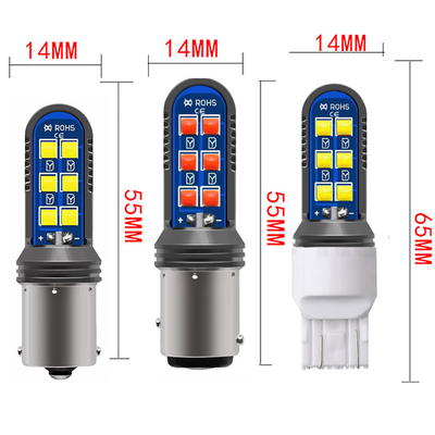 5w यूनिवर्सल एलईडी टेल लाइट टर्न सिग्नल मिनी हेडलैम्प्स 12SMD