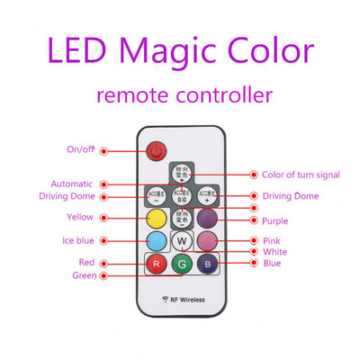 1000lm संशोधित पायलट कार लाइट्स RGB रिमोट वार्निंग फ्लैश टेल लाइट 2835 LED चिप