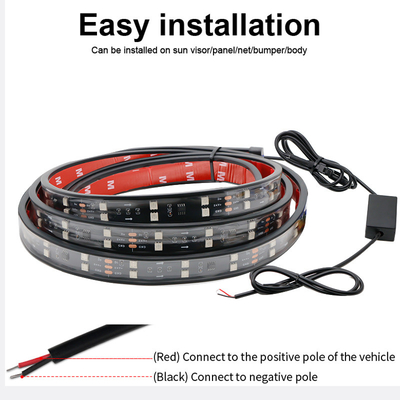 24V 5050 SMD 5A 2.4m वैन ट्रक के लिए रिमोट स्ट्रोब के साथ कार इंटीरियर वायुमंडल रोशनी