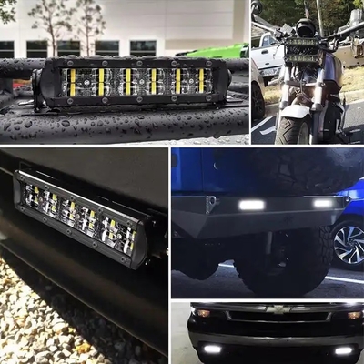 6 डी रिफ्लेक्टर ऑफ रोड एलईडी लाइट बार 4x4 12V 24V सिंगल रो ऑटोमोटिव एलईडी लाइट बार