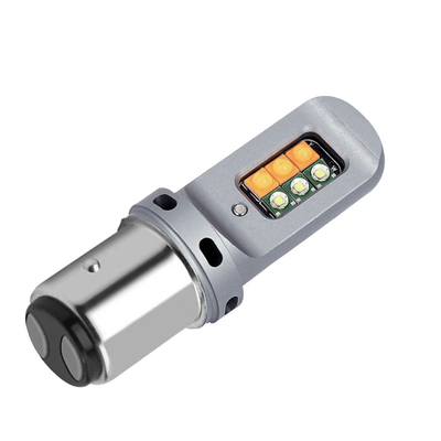 1156 यूनिवर्सल 12smd एलईडी बल्ब 1156 P21W BA15S PY21W 3157 7443 कैनबस के साथ दीर्घकालिक 5W एलईडी ब्रेक टर्न सिग्नल लाइट्स