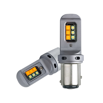 1156 यूनिवर्सल 12smd एलईडी बल्ब 1156 P21W BA15S PY21W 3157 7443 कैनबस के साथ दीर्घकालिक 5W एलईडी ब्रेक टर्न सिग्नल लाइट्स