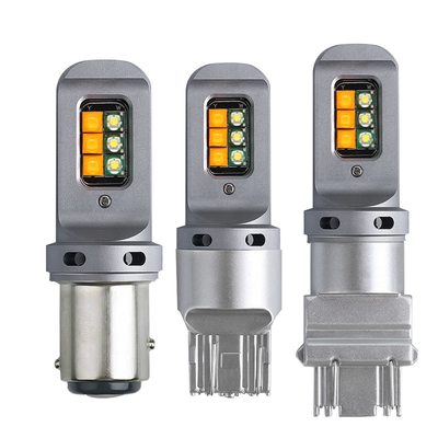 1156 यूनिवर्सल 12smd एलईडी बल्ब 1156 P21W BA15S PY21W 3157 7443 कैनबस के साथ दीर्घकालिक 5W एलईडी ब्रेक टर्न सिग्नल लाइट्स