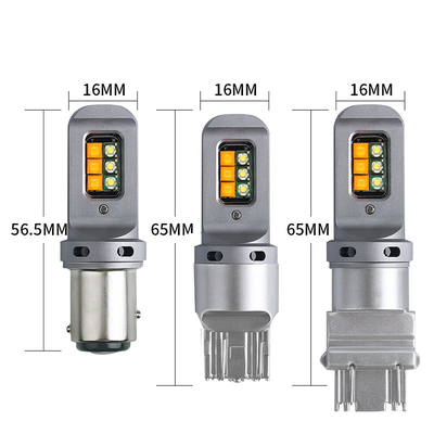 1156 यूनिवर्सल 12smd एलईडी बल्ब 1156 P21W BA15S PY21W 3157 7443 कैनबस के साथ दीर्घकालिक 5W एलईडी ब्रेक टर्न सिग्नल लाइट्स