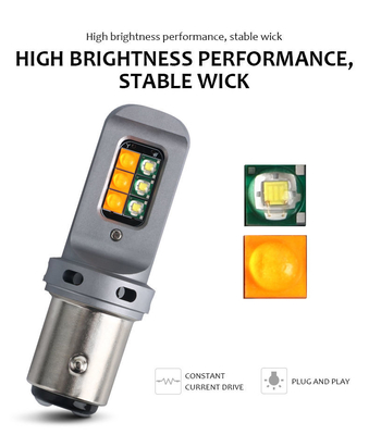 1156 यूनिवर्सल 12smd एलईडी बल्ब 1156 P21W BA15S PY21W 3157 7443 कैनबस के साथ दीर्घकालिक 5W एलईडी ब्रेक टर्न सिग्नल लाइट्स