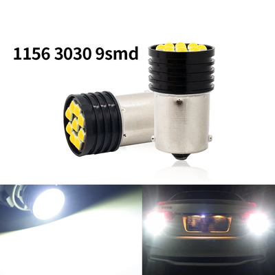1157 BAY15D एलईडी P21/5W 1156 BA15S P21W एलईडी बल्ब 9 SMD 3030 R5W R10W कार रिवर्स लाइट ब्रेक टेल लैंप