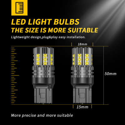 सफेद एलईडी कार टर्न सिग्नल लाइट्स ऑटो 12V 24V 2835 45SMD 1156 1157 T25 3156 3157 T20 7440 7443 कैनबस बल्ब कार एलईडी