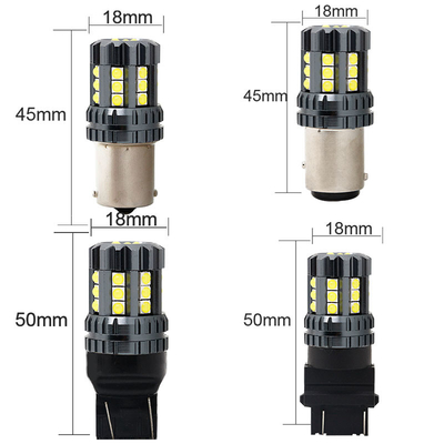 सफेद एलईडी कार टर्न सिग्नल लाइट्स ऑटो 12V 24V 2835 45SMD 1156 1157 T25 3156 3157 T20 7440 7443 कैनबस बल्ब कार एलईडी