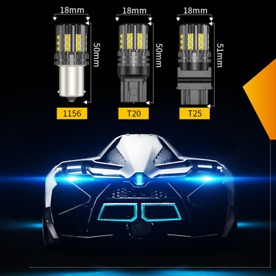 सफेद एलईडी कार टर्न सिग्नल लाइट्स ऑटो 12V 24V 2835 45SMD 1156 1157 T25 3156 3157 T20 7440 7443 कैनबस बल्ब कार एलईडी