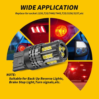 सफेद एलईडी कार टर्न सिग्नल लाइट्स ऑटो 12V 24V 2835 45SMD 1156 1157 T25 3156 3157 T20 7440 7443 कैनबस बल्ब कार एलईडी