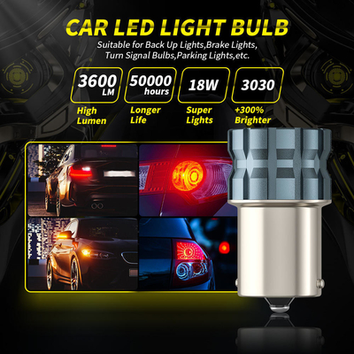 100% कैनबस बाउ15एस बा15एस टी25 1156 एलईडी बल्ब 900Lm 3030 चिप्स 6LED 12V ब्रेक टर्न सिग्नल लाइट्स 6W