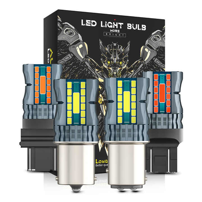 जलरोधक 12V 1156 3030 24LED+2COB ब्रेक टर्न सिग्नल लाइट्स 3156 डुअल कलर एलईडी बल्ब