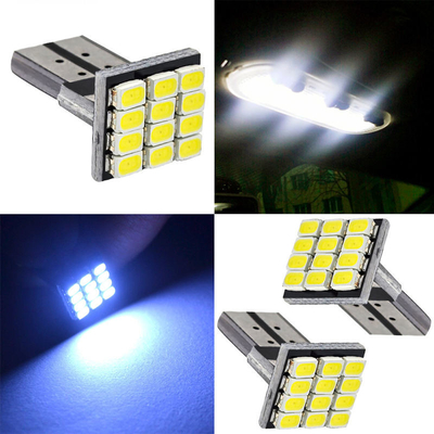 पावर 9W एलईडी लाइट बल्ब वाटरप्रूफ IP67 360 डिग्री ऑटोमोटिव लाइट 12v T10 12SMD 1206 3020 रीडिंग लाइट लाइसेंस प्लेट