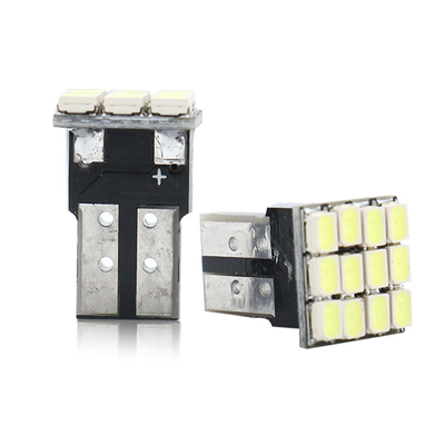 पावर 9W एलईडी लाइट बल्ब वाटरप्रूफ IP67 360 डिग्री ऑटोमोटिव लाइट 12v T10 12SMD 1206 3020 रीडिंग लाइट लाइसेंस प्लेट