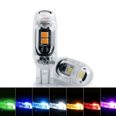 360 डिग्री एलईडी लाइट बल्ब ऑटोमोटिव लाइसेंस प्लेट लाइट T10 2835 3030 5smd एलईडी हाइलाइट 5W5 गैर ध्रुवीय छोटी चौड़ाई दीपक
