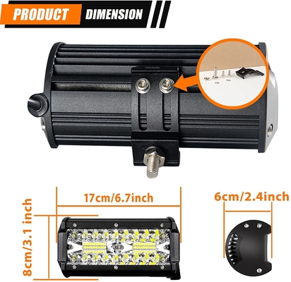 240W 24000lm फॉग एलईडी लाइट बार 7 इंच एलईडी ड्राइविंग लाइट्स ऑफ रोड वाटरप्रूफ