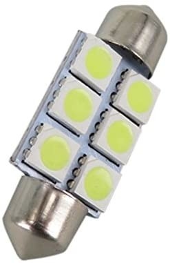 फेस्टून C5W 5050 6SMD LED कार इंटीरियर लाइट्स लैंप बल्ब डोम ब्लू व्हाइट DC 12V 31mm 36mm 39mm 41mm