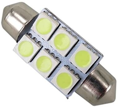 फेस्टून C5W 5050 6SMD LED कार इंटीरियर लाइट्स लैंप बल्ब डोम ब्लू व्हाइट DC 12V 31mm 36mm 39mm 41mm